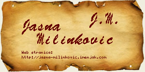 Jasna Milinković vizit kartica